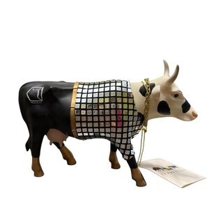 Westland Cow Parade Disco Cow 2001 Decorative figure #9134 w/Box & Tag